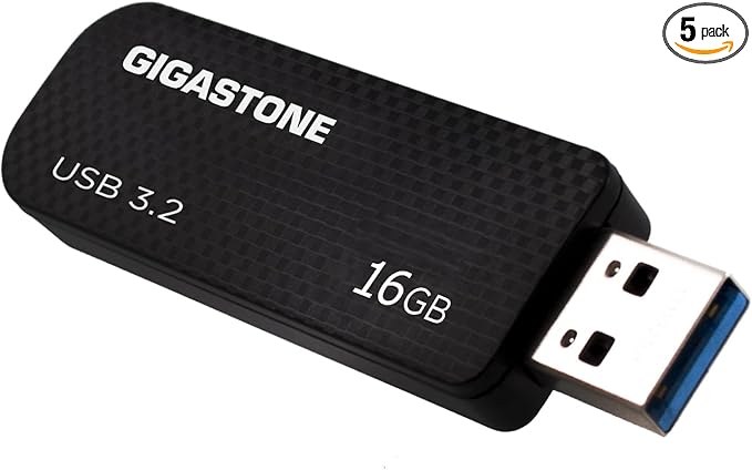 GIGASTONE 16GB Flash Drive Z30 USB 3.2 Gen 1, 50MB/s Ultra Fast, Keychain Loop by Gigastone