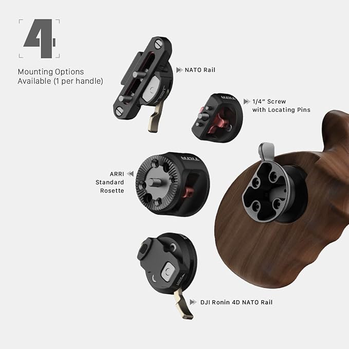 Tilta Advanced Left Side Wooden Handle | Black Walnut Wood & Aluminum Alloy - Image 6