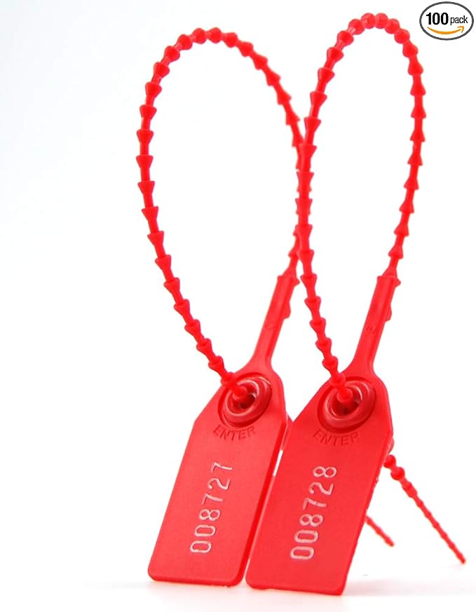 Leadseals 100 Plastic Tamper Seals, Zip Ties by LeadSeals