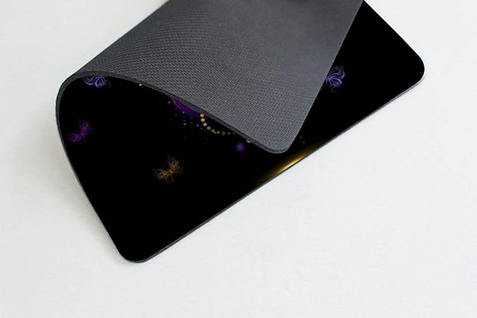 Purple Gold Butterfly Mouse pad Customized Mousepad Non-Slip Rubber Base Mouse - Image 3