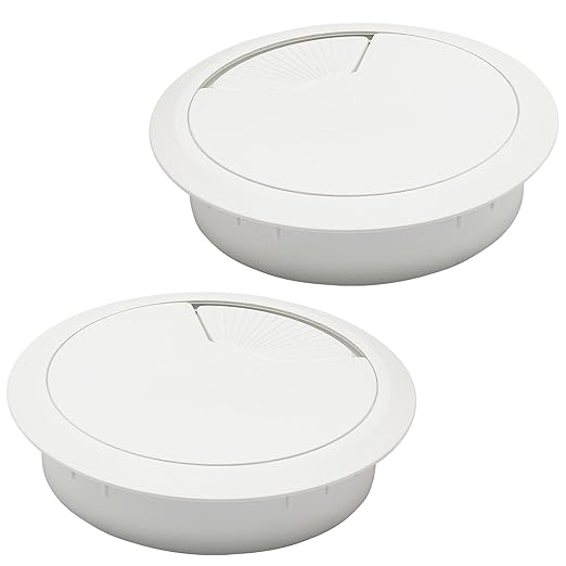 Desk Grommet 3-1/8", Desk Cord Hole Cover, Cable Grommet ABS Plastic, Desk Hole by BOPOREAE