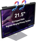 Magnetic Computer Privacy Screen Filter 21.5 Inch, Removable Hanging Aluminum by Unknown