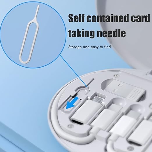 Multifunctional Data Cable Conversion Head Portable Storage Box, Phone Holder - Image 4