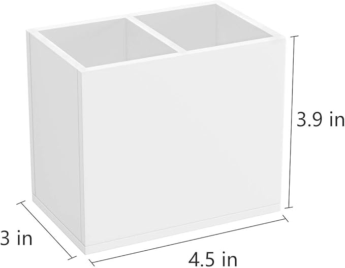 NIUBEE Acrylic Pen Holder 2 Compartments - Image 6