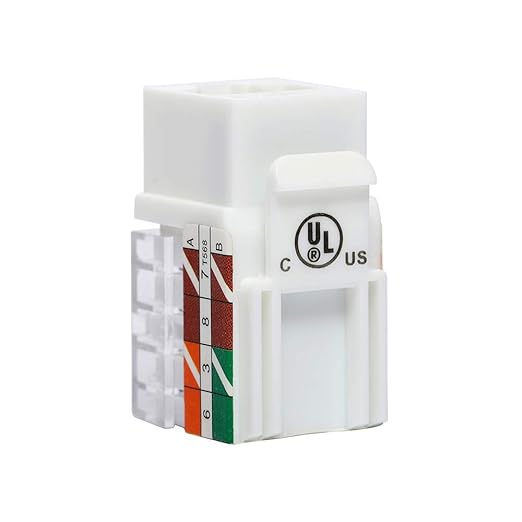 VCE Cat6A RJ45 Keystone Jacks UL Listed 50-Pack, 110-Type UTP Modular Ethernet - Image 3