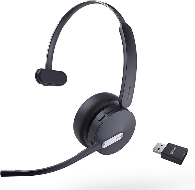 Yealink WH64 Hybrid DECT& Bluetooth Wireless Headset, 492ft Range Mono UC Zoom by RedefineYourWorkplace