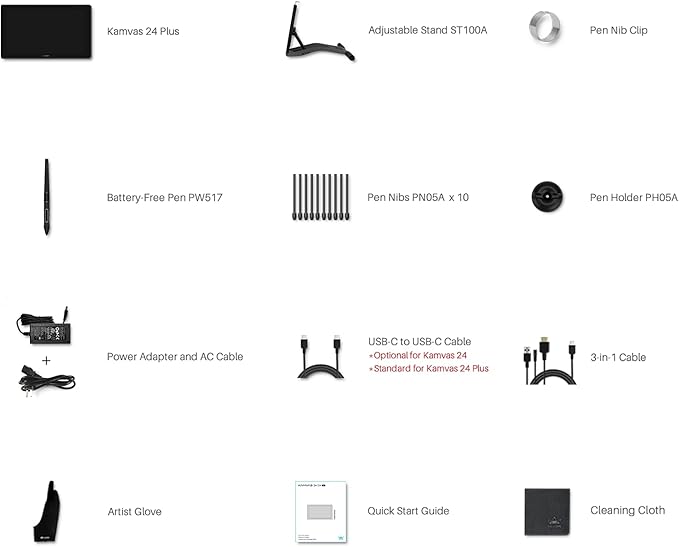 HUION Kamvas 24 Plus 2.5K QHD Graphic Drawing Tablet - Image 8