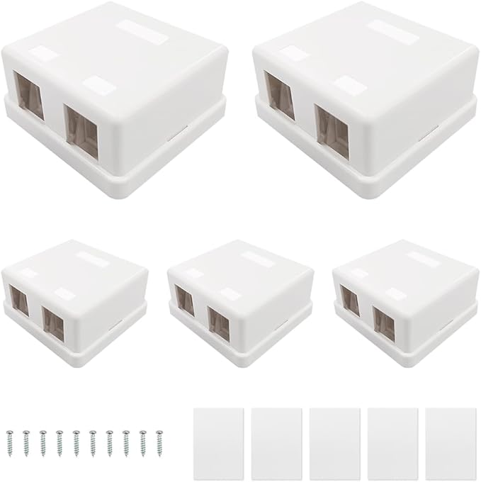 Keystone Jack Surface Desk Mount/Wall Mount Box by Enmane