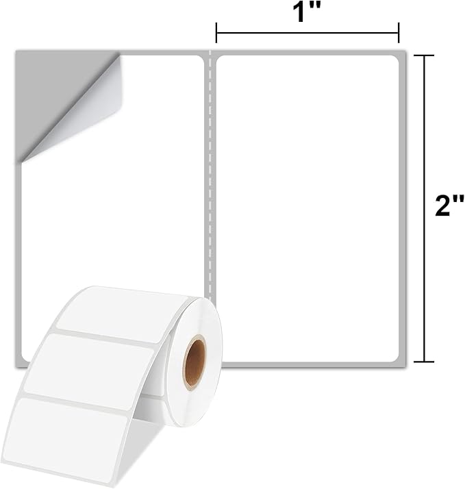 CLASSY 2" x 1" Direct Thermal Labels, 13000 Self-Adhesive Barcode Labels - Image 2