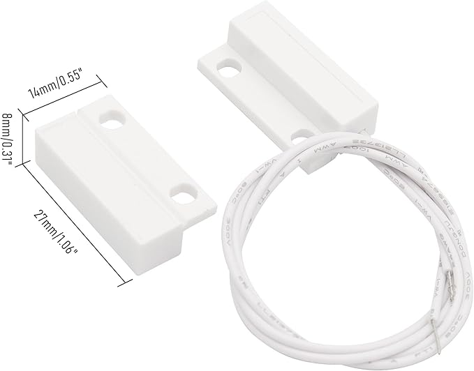 2Pcs Magnetic Reed Switch Wired Surface Mount Normally Closed NC Contact Sensor - Image 2