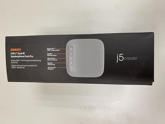 j5create USB-C Dual 4K Speakerphone Dock Pro, Dual 4K HDMI Audio Dock - Image 8