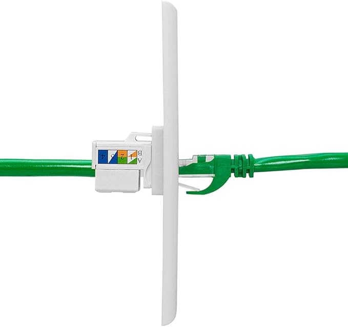 Cmple - RJ45 Keystone Jack 90 Degree Cat6 Keystone Jack Insert Punch Down RJ45 - Image 4