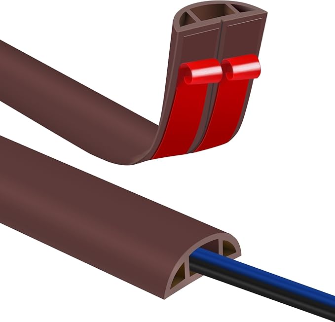 Floor Cord Covers for Wires 6FT Cable Hider Wire Cover Self Adhesive Cord Hider by JAHOMFAI