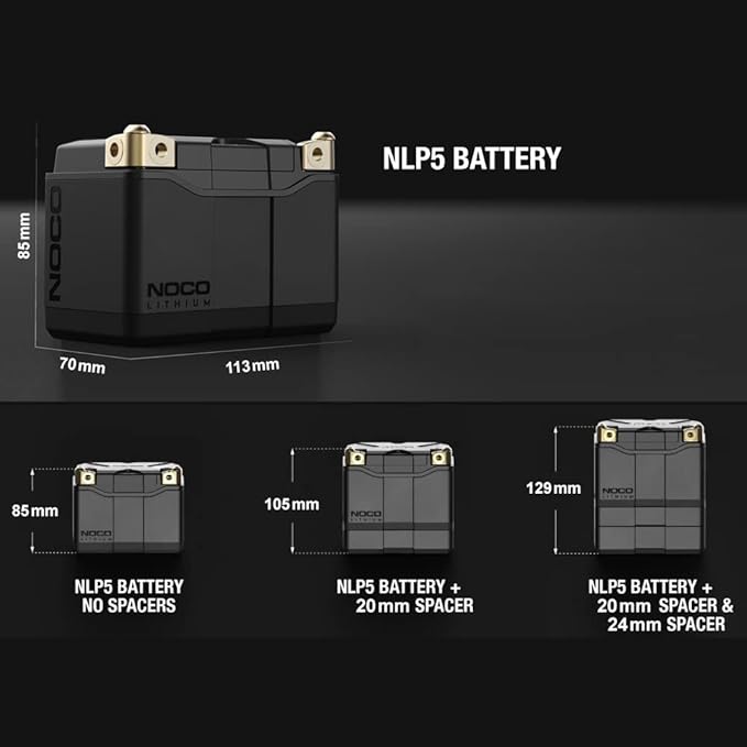 NOCO Lithium NLP5: Ultra-Light 12V Lithium Powersport Battery – Group 5 – 2Ah – - Image 2