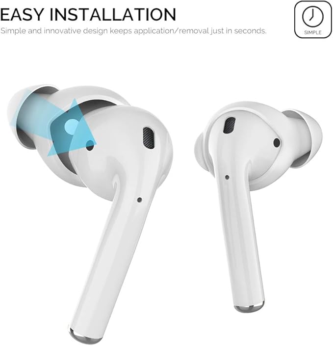 AhaStyle 4 Pairs AirPods Ear Tips Silicone Earbuds Cover Compatible - Image 4