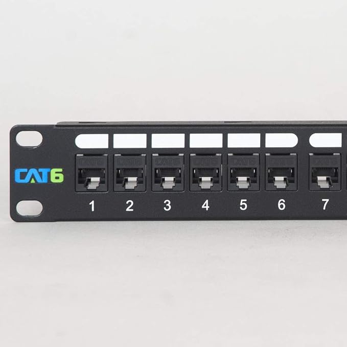 ICC CAT6 Feed-Through Patch Panel, 24 Port, 1U Rackmount, RJ45 Ethernet Patch - Image 4