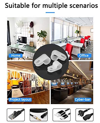 Bigtrans 555 Pcs Nylon Plastic R-Type Wire Clips - Image 6