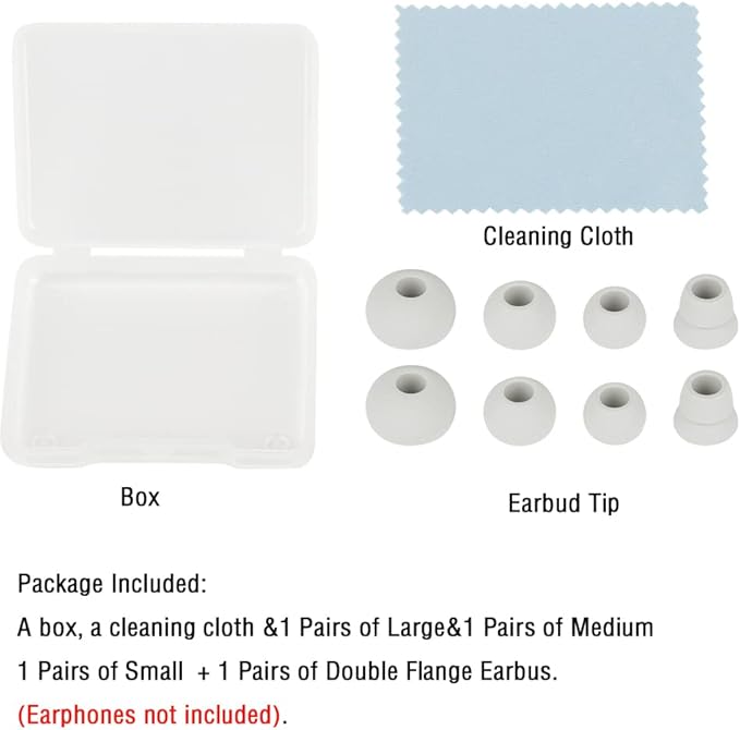 4 Pairs Silicone Ear Tips Earbuds Replacement Tips Earbuds Cap Eartips Tips - Image 7