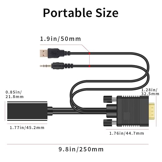 VGA to HDMI Adapter, 1080P Converter - Image 7