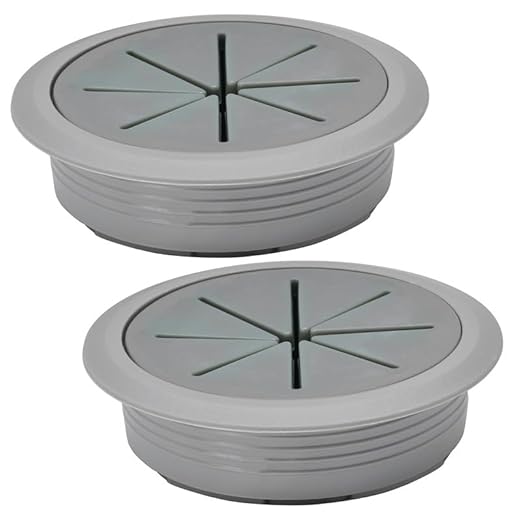 2 Pcs Desk Grommet 3-1/8" / 80 mm, Desk Hole Cover by EASYEAH