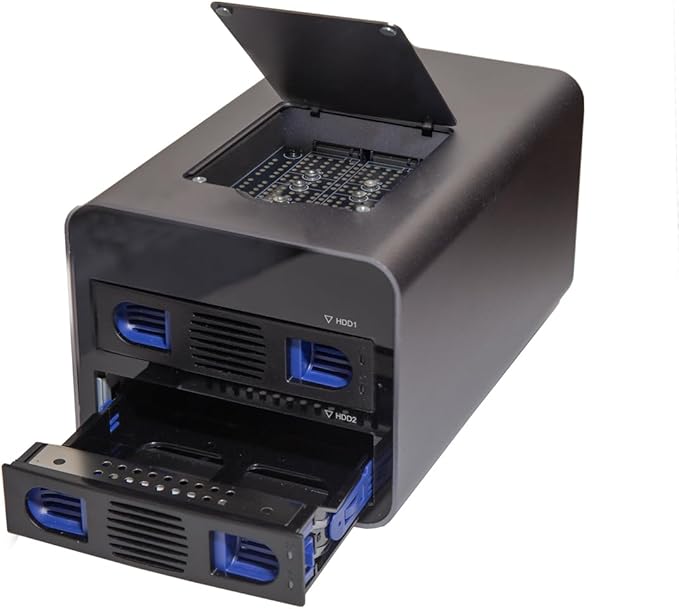 USB 3.2 Type-C 2 Bay 2.5 Inch and 3.5 Inch SATA Hard Drive + 2 Bay M.2 NMVe - Image 3