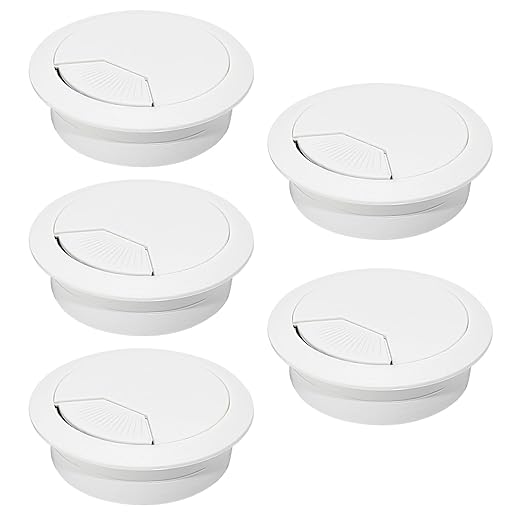 5 Pcs Desk Grommet 2-1/16" / 53 mm, Desk Cord Hole Cover, Cable Grommet ABS by EASYEAH