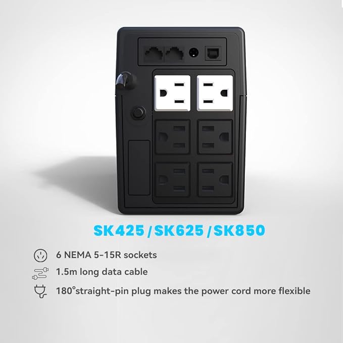 Ups Battery Backup and Surge Protector 425VA/240W, Computer Uninterruptible - Image 6