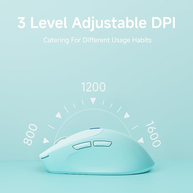 EWEADN Q5 Wireless Mouse, Battery Level Display, Ergonomic Office Mouse - Image 5
