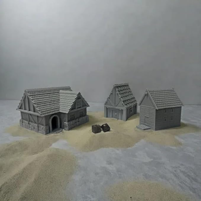 Paintable Tabletop Miniature Little Town Building Terrains Compatible - 18mm - Image 8