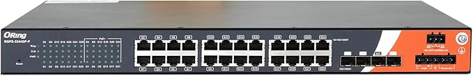 RGPS-3244GP-P | 28-Port Rackmount Managed Gigabit PoE Switch | 24 GE PoE + 4 by ORING