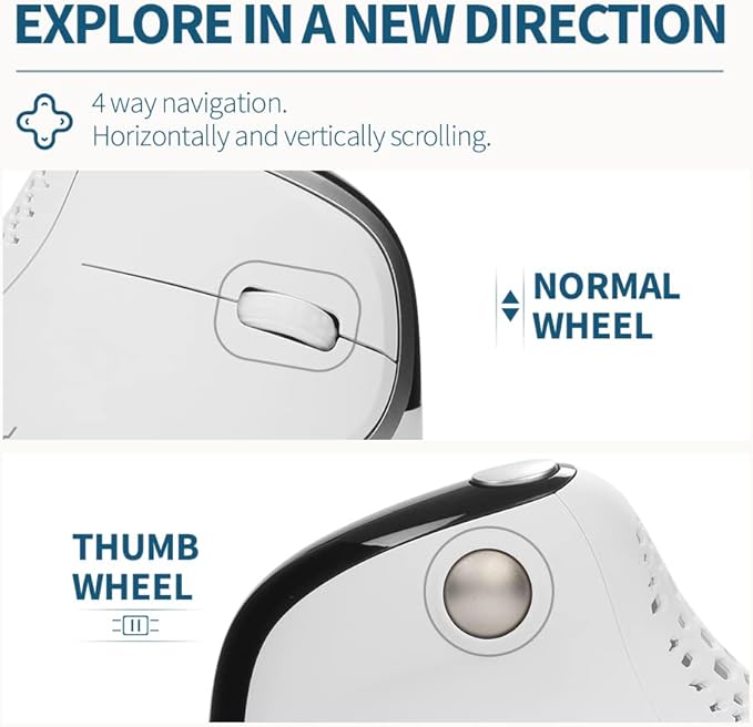 DeLUX Seeker Wireless Ergonomic Vertical Mouse - Image 5