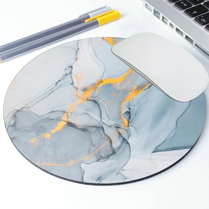 Modern Marbling Round Mouse pad Customized Mousepad Non-Slip Rubber Base Mouse - Image 2