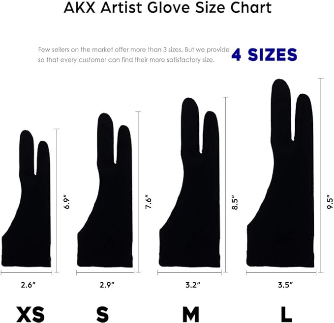 AKX Artist Glove, Palm Rejection Drawing Glove - Image 6