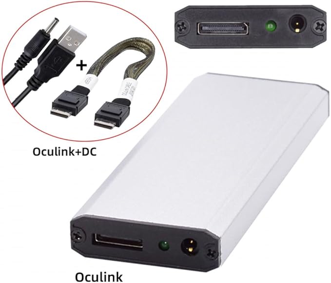 CY External Oculink SFF-8612 SFF-8611 to M.2 NGFF M-Key to NVME PCIe SSD 2280 - Image 6