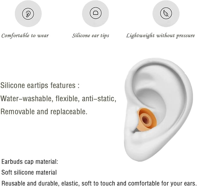 Replacement Silicone Ear Bud Tips Earbuds Cap Compatible - Image 5