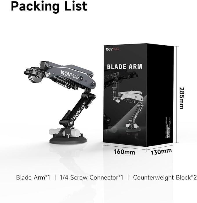 Movmax Blade Arm for DJI Pocket 3, Insta 360, and GoPro Hero 12 Cameras - Image 6