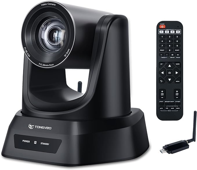 5.8GHz Wireless Conference Room Webcam, Church Live Streaming 3X USB 1080P - Image 4