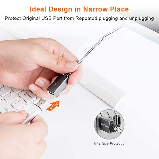 CableCreation Short USB 3.0 Extension Cable Right Angle 1FT, 90 Degree Male to - Image 4