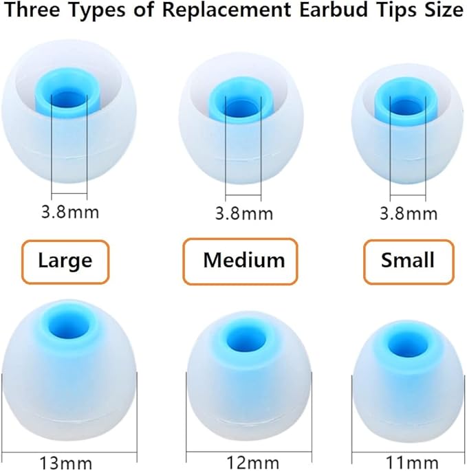 Earbuds Replacement Tips Silicone Earbud Tips Ear Gels Fit - Image 3