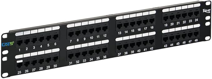 ICC CAT5e Patch Panel, UL Listed & PoE++ Rated Gigabit Applications, Rackmount by ICC