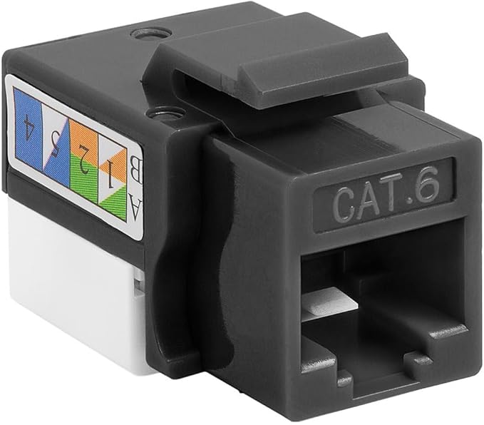 Cmple - 10 Pack Cat6 Keystone Jack Insert Punch Down RJ45 Connectors RJ45 90 - Image 4