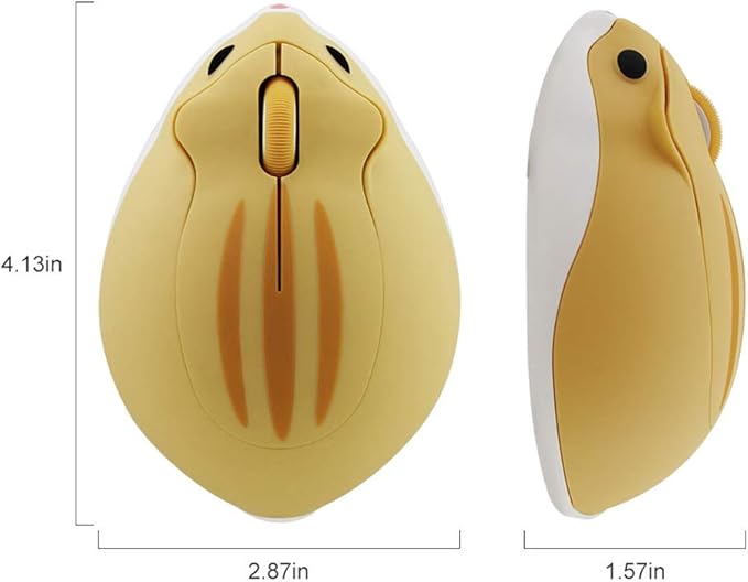 2.4GHz Wireless Mouse Cute Hamster Shape Less Noice Portable Mobile Optical - Image 7