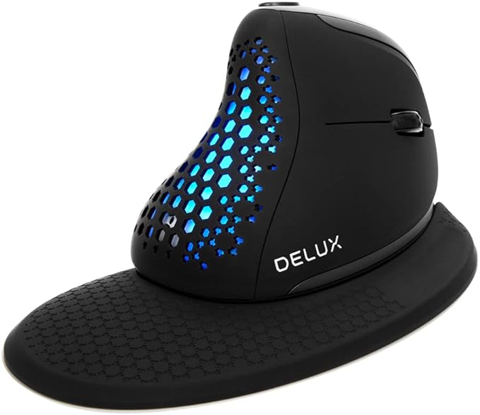 DeLUX Seeker Wireless Ergonomic Vertical Mouse by DeLUX