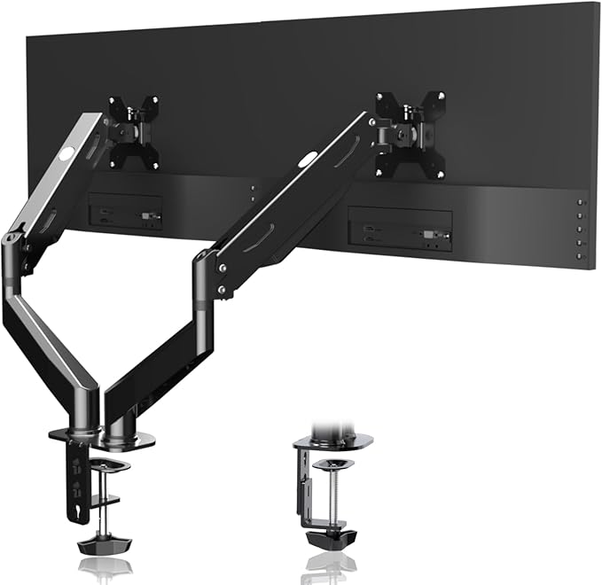 Pholiten Dual Monitor Arm 32inch, Fully Adjustable Gas Spring Monitor Desk by PholitenMonitorArm