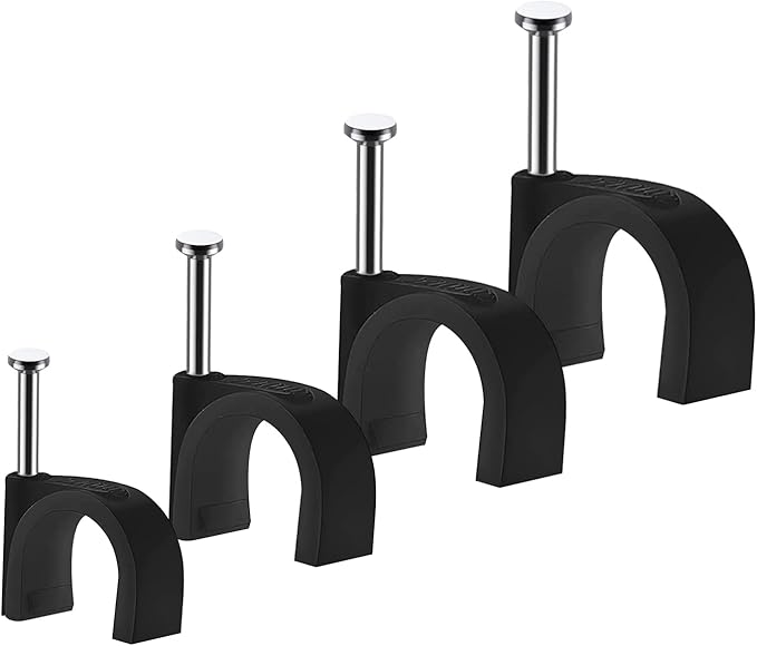 Cable Clips, 4mm 6mm 8mm 10mm, Wire Wall Clips by Abnii