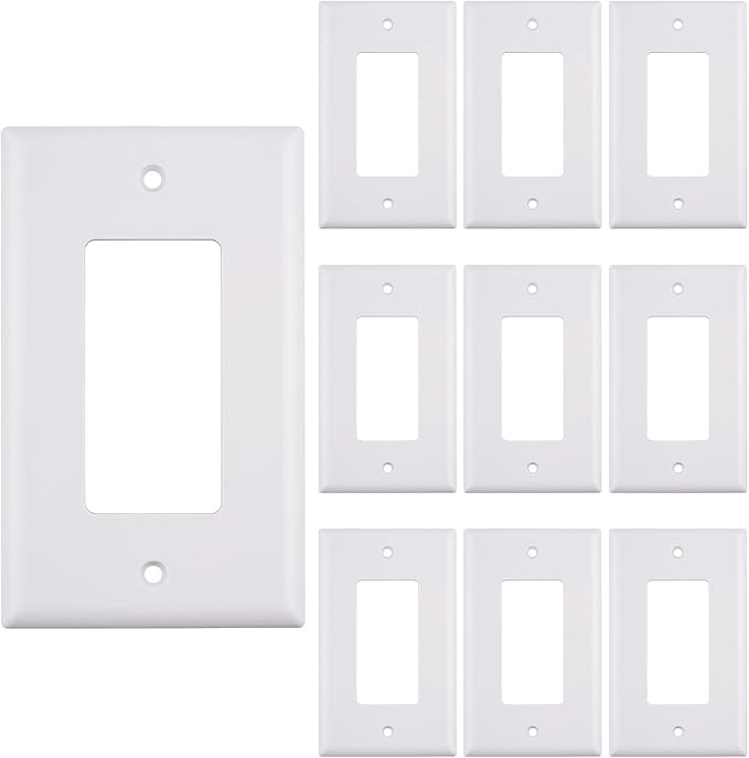 1 Port Keystone Wall Plate, Single Gang White Jack Insert by SATMAXIMUM