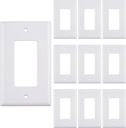 1 Port Keystone Wall Plate, Single Gang White Jack Insert by SATMAXIMUM