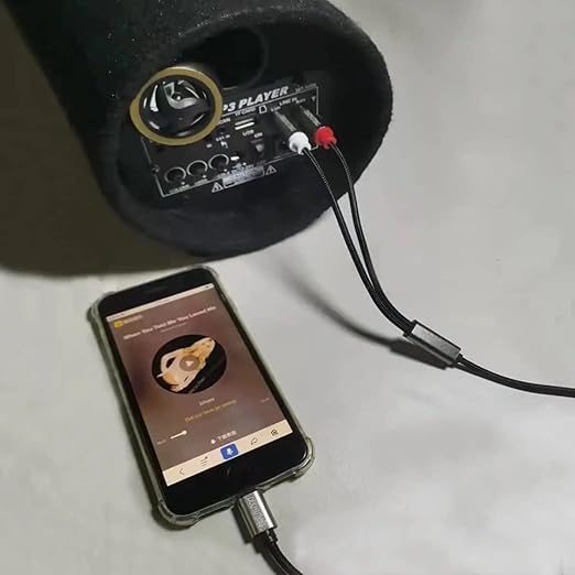 RCA Audio Cable, iOS Phone to 2 Male RCA Stereo Audio Y-Adapter - Image 5