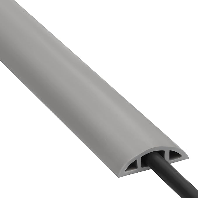 Floor Cord Cover 10ft, Cord Hider Floor Grey, Cable Management Prevent Trips by ZhiYo