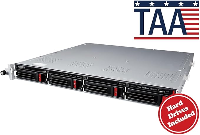 BUFFALO TeraStation 3430RN 4-Bay 16TB Rackmount Small-Med Business NAS w/Hard - Image 3
